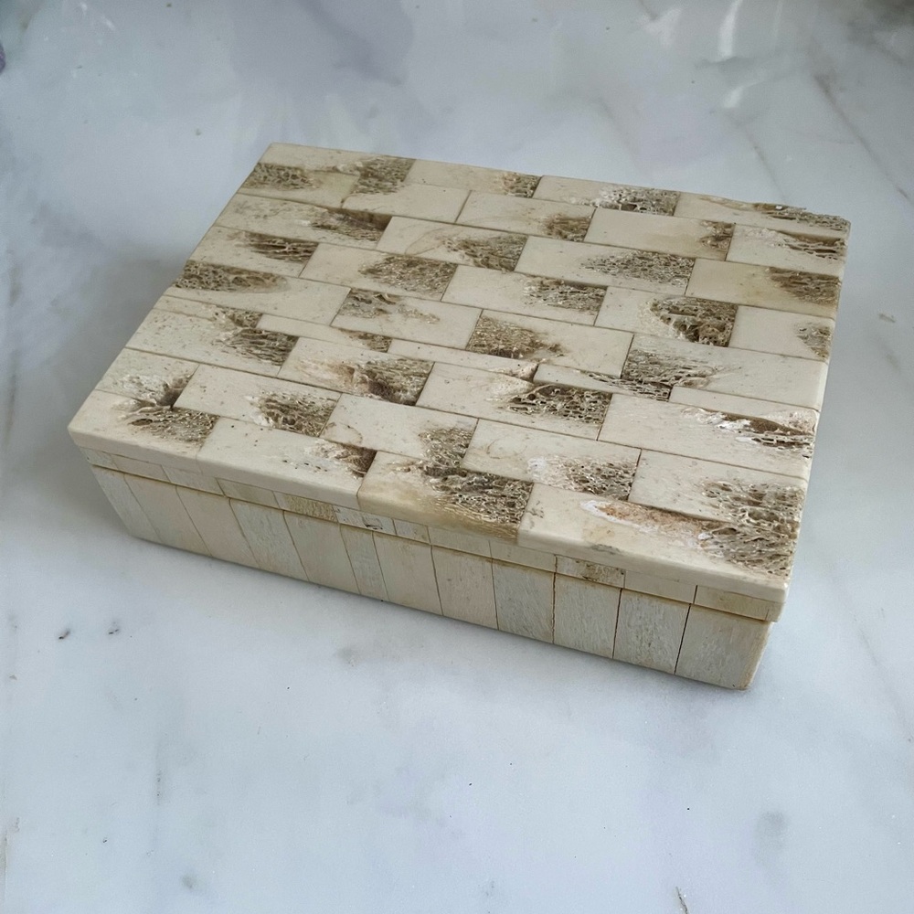 Elegant Cream and Bone Decorative Box